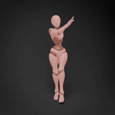 Articulated Mannequin in Pose