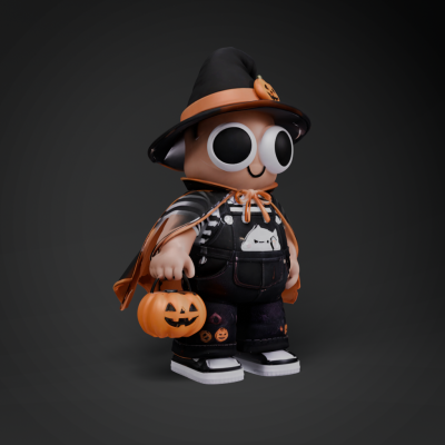 Miniatura Fofa de Bruxinho de Halloween