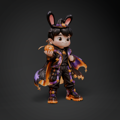 Halloween Bunny Character