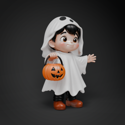 Cute Halloween Ghost Costume Figure